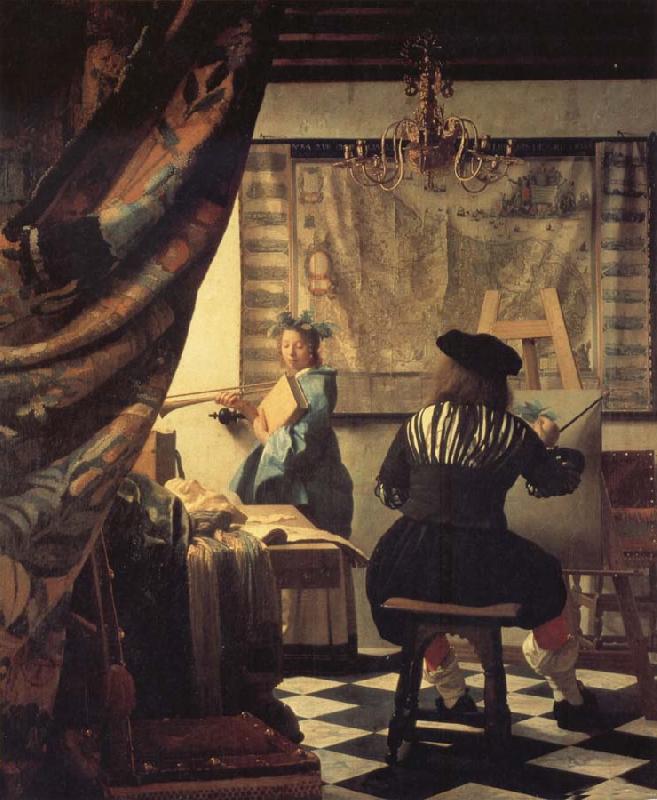 Jan Vermeer Die Malkunst oil painting image